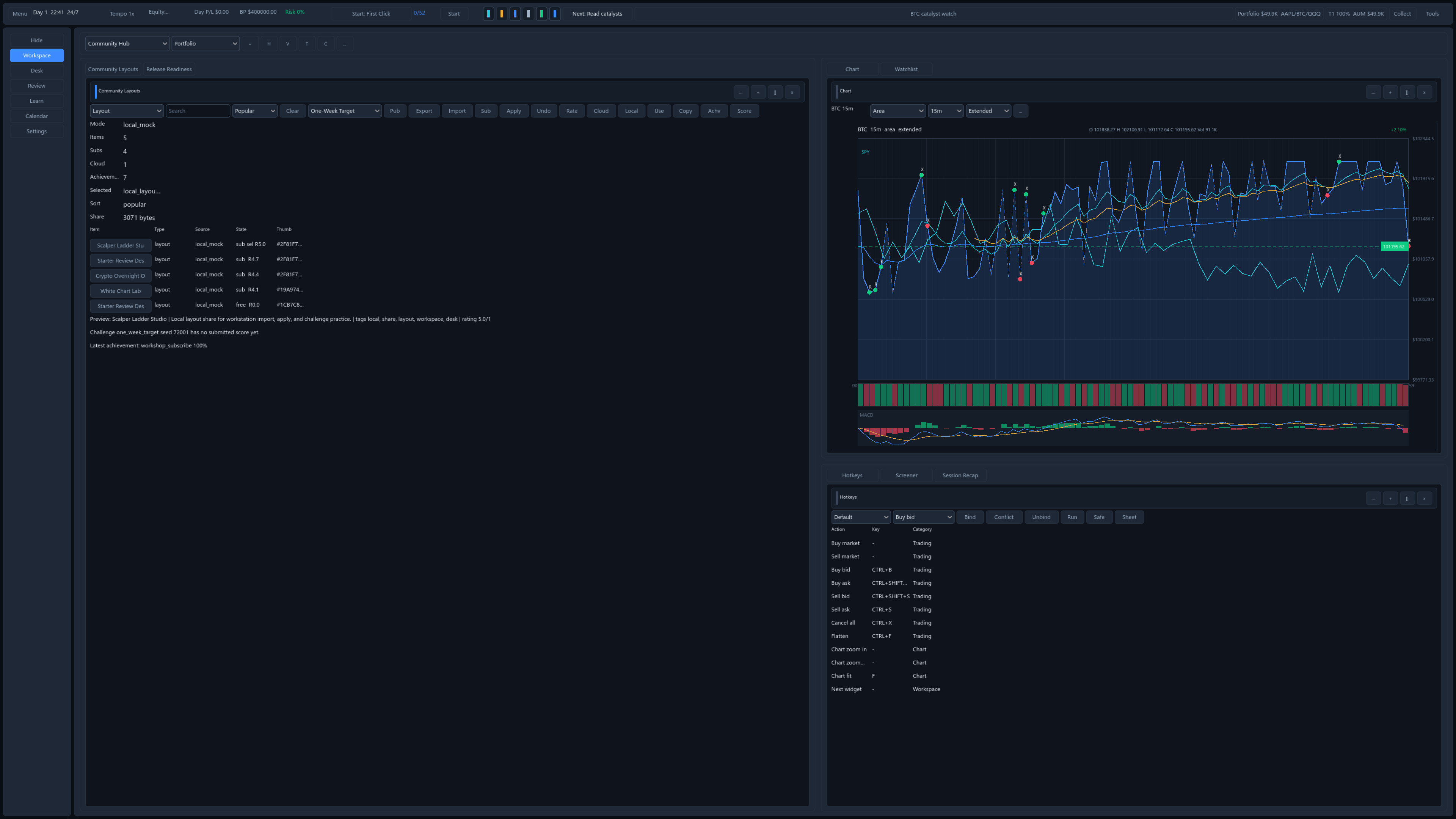 Layout sharing screenshot